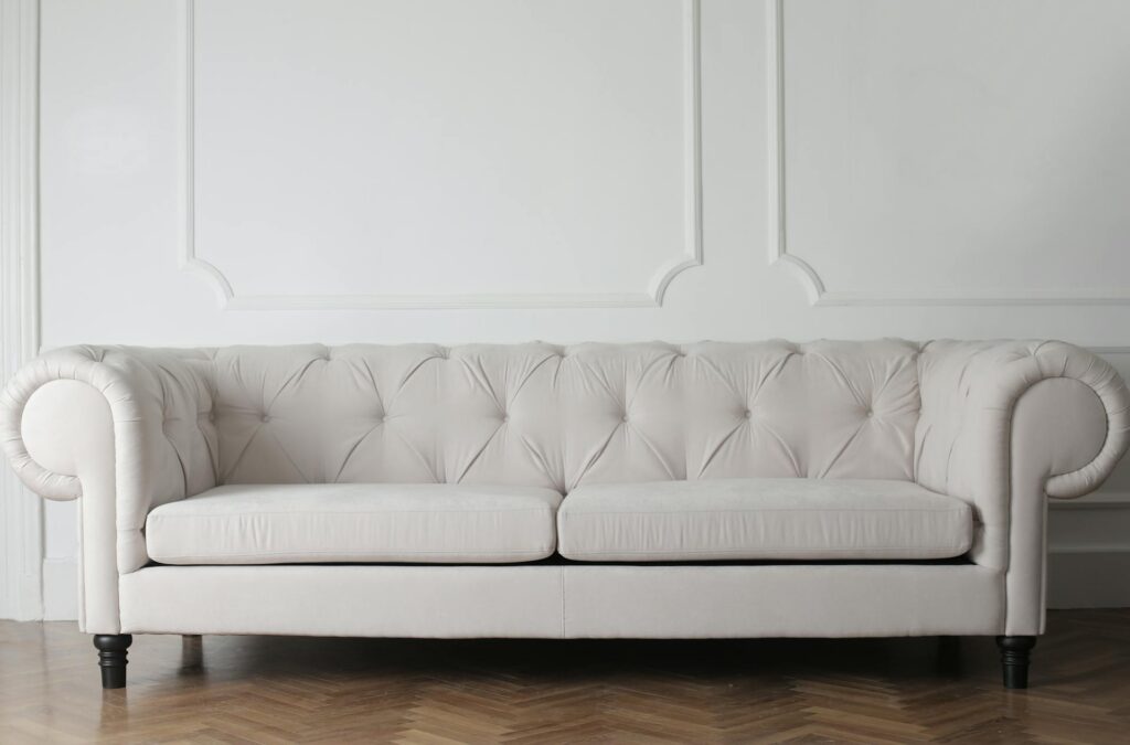 white sofa in a small apartment is a must have furniture
